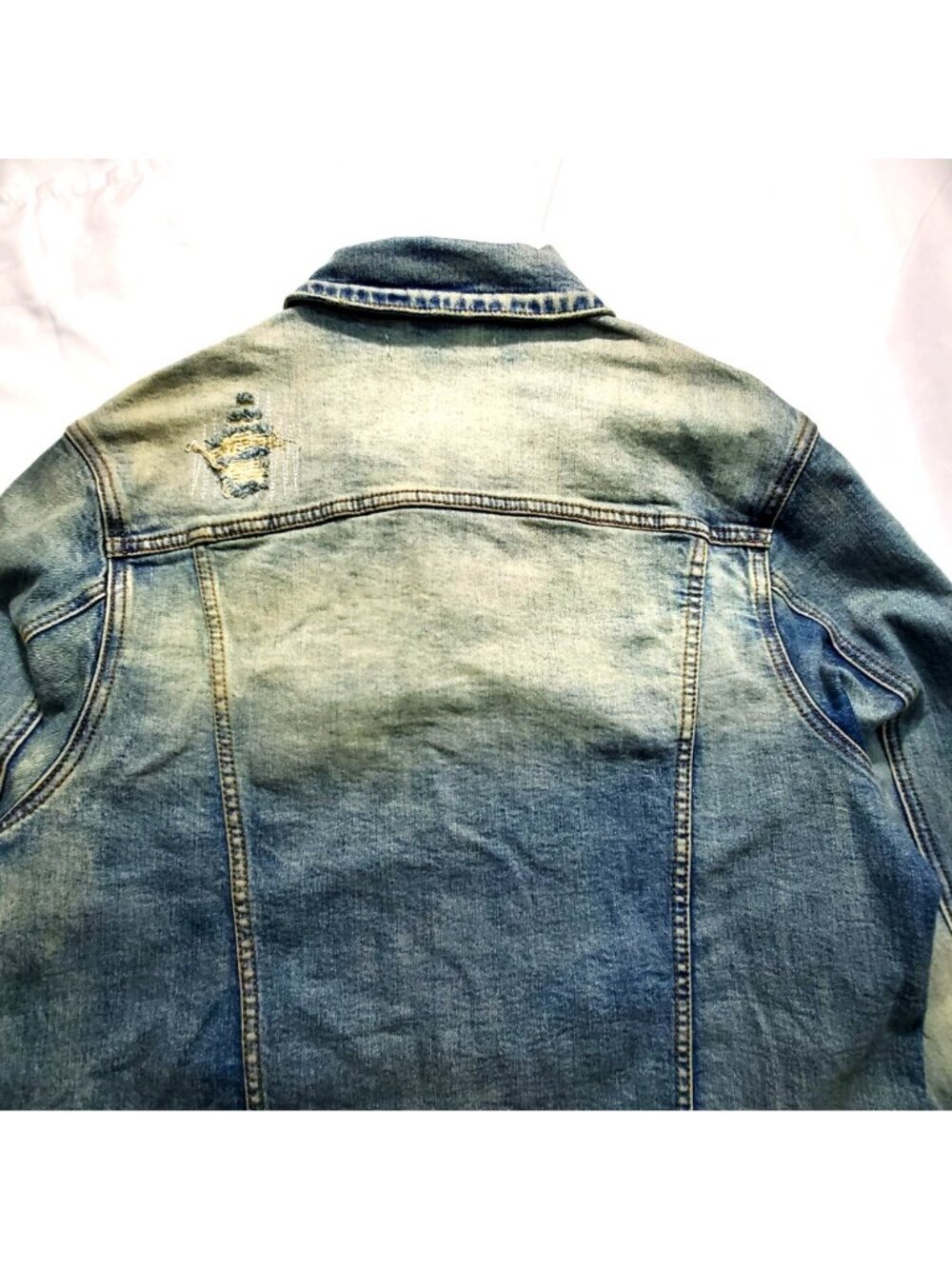 Embellish Mens Distressed Denim Jacket Size Large Blue Style EMBF121-200 NWT - Picture 11 of 15